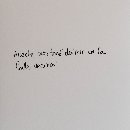 "Estado de calle. Tercera parte, pieza # 4" / Técnica: intervención sobre papel / Dimensiones de la obra: 25 x 35 cm. 