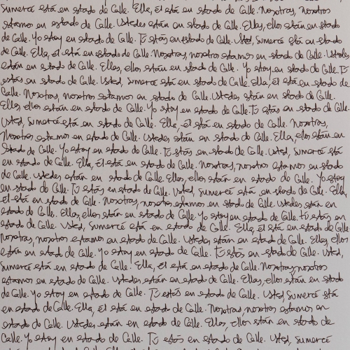 "Estado de calle. Cuarta parte, pieza # 1" / Técnica: intervención sobre papel / Dimensiones de la obra: 25 x 35 cm. 